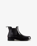 Hunter Women's Refined Gloss Slim Fit Chelsea Boot Black