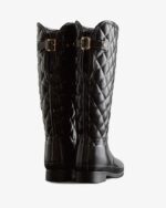 Hunter Women's Refined Slim Fit Adjustable Quilted Tall Rain Boots Black - Image 4