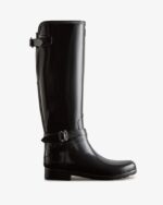 Hunter Women's Refined Slim Fit Adjustable Tall Gloss Rain Boots Black - Image 2