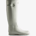 Hunter Women's Refined Slim Fit Tall Rain Boots Frosted Grey
