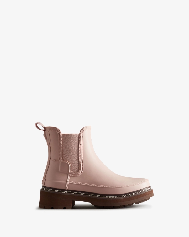 hunter_womens_refined_stitch_detail_chelsea_boots_azalea_pink.jpg Hunter Women's Refined Stitch Detail Chelsea Boots Azalea Pink - Image 1