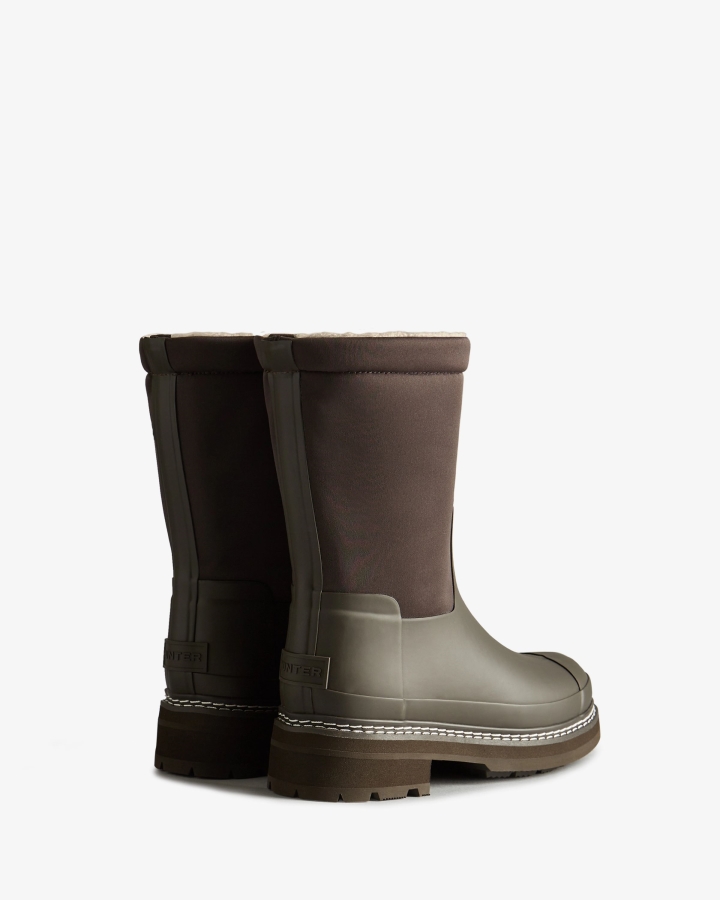 Hunter Women's Refined Stitch Roll Top Vegan Shearling Boots Bitter Chocolate - Image 5