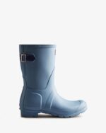 Hunter Women's Short Back Adjustable Rain Boots Bouvet Blue-Balder Blue - Image 2
