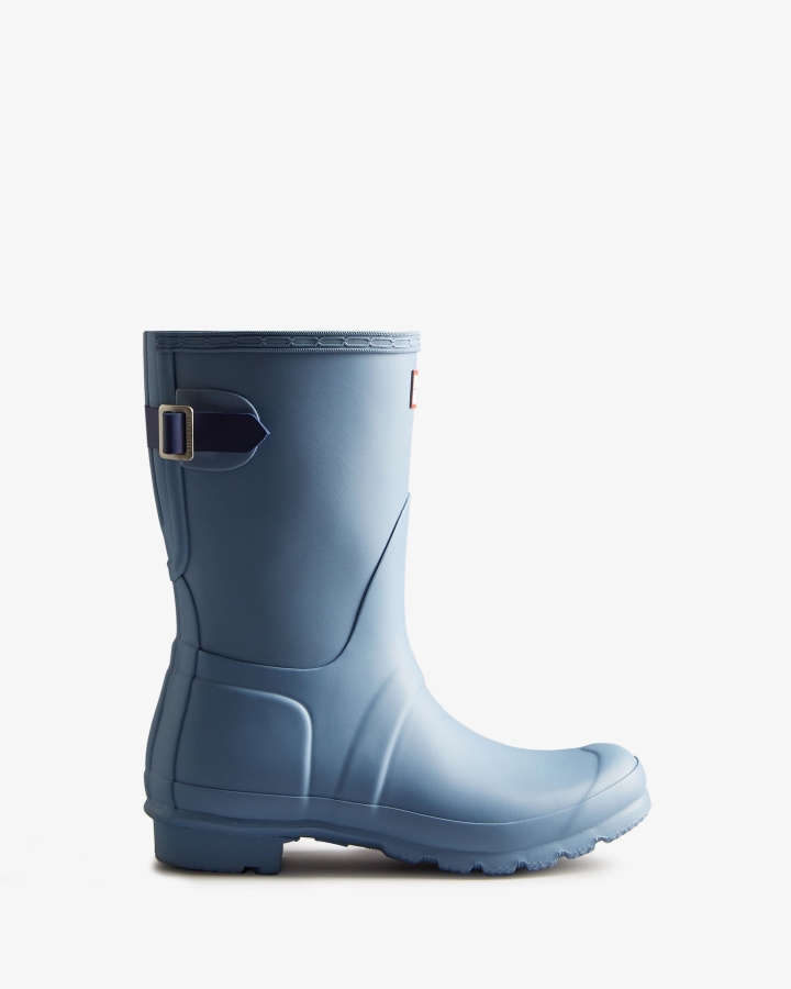 Hunter Women's Short Back Adjustable Rain Boots Bouvet Blue-Balder Blue - Image 2