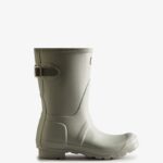 Hunter Women's Short Back Adjustable Rain Boots Ice Grey-Urban Grey