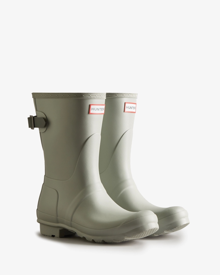 Hunter Women's Short Back Adjustable Rain Boots Ice Grey-Urban Grey - Image 3