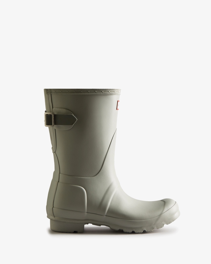 Hunter Women's Short Back Adjustable Rain Boots Ice Grey-Urban Grey - Image 1