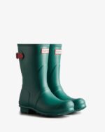 Hunter Women's Short Back Adjustable Rain Boots Loch Awe Blue-Glenmore Rose - Image 3