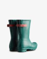 Hunter Women's Short Back Adjustable Rain Boots Loch Awe Blue-Glenmore Rose - Image 4