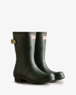 Hunter Women's Short Back Adjustable Rain Boots Maa Green-Wild Green - Image 3