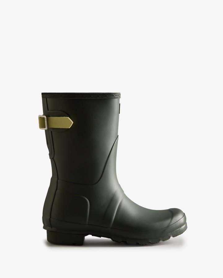 Hunter Women's Short Back Adjustable Rain Boots Maa Green-Wild Green - Image 1