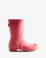 Hunter Women's Short Back Adjustable Rain Boots Pink Shiver - Image 2
