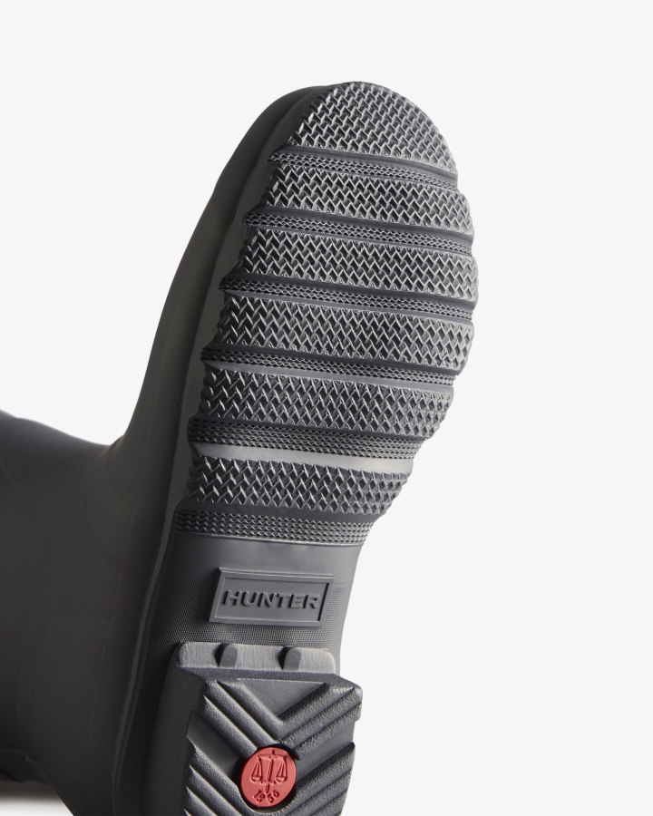 Hunter Women's Short Back Adjustable Two-Tone Rain Boots Black Ice-Black - Image 5