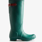 Hunter Women's Tall Back Adjustable Rain Boots Loch Awe Blue-Glenmore Rose