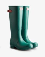 Hunter Women's Tall Back Adjustable Rain Boots Loch Awe Blue-Glenmore Rose - Image 3