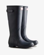Hunter Women's Tall Back Adjustable Rain Boots Navy - Image 3