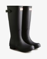 Hunter Women's Tall Back Adjustable Two-Tone Rain Boots Black Ice-Black - Image 3