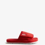 Hunter Women's Terry Towelling Beach Platform Adjustable Slide Hunter Red