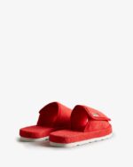 Hunter Women's Terry Towelling Beach Platform Adjustable Slide Hunter Red - Image 4