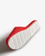 Hunter Women's Terry Towelling Beach Platform Adjustable Slide Hunter Red - Image 5