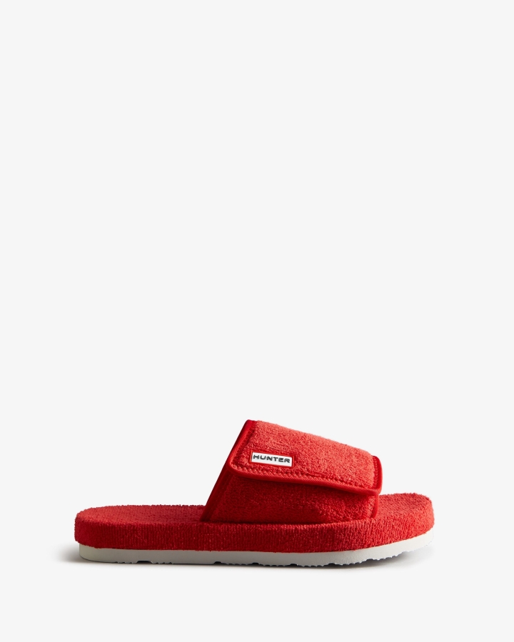 Hunter Women's Terry Towelling Beach Platform Adjustable Slide Hunter Red - Image 1