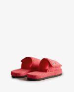 Hunter Women's Terry Towelling Beach Platform Adjustable Slide Rowan Pink - Image 4