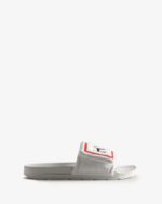 Hunter Women's Terry Towelling Logo Adjustable Slides White - Image 2
