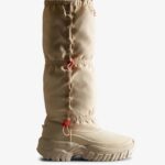 Hunter Women's Wanderer Insulated Tall Slouch Snow Boots White Willow