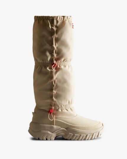Hunter Women's Wanderer Insulated Tall Slouch Snow Boots White Willow