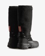 Hunter Women's Wanderer Vegan Shearling Insulated Tall Snow Boots Black - Image 4