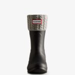 Recycled Mini Cable Knitted Cuff Hunter Short Boot Socks