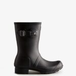 Women's Hunter Tour Foldable Short Rain Boots Black